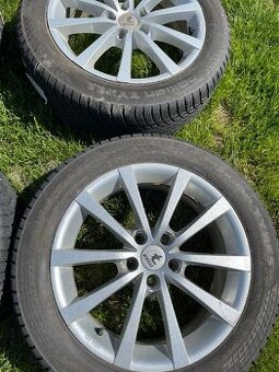 ALU disky 7JX17 ET 45 , 5x108 zimní pneu 215/55/17
