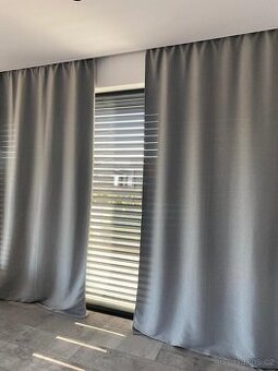 Závěsy IKEA Vilborg 145x300cm v šedé