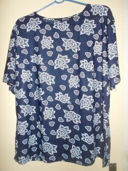 Modrá halenka XL, 100% polyester.