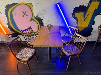 Stůl do kavárny + 4 židle TON SET 3