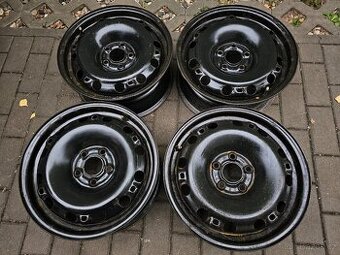 Plechové disky kola 5x100 Škoda Fabia 6J ET43 R15 VW Polo