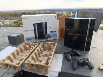 PS3 FAT 80GB->500GB origo balení, REAL FOTO 2x ovladač