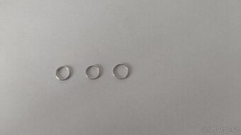 Zlatý piercing - segment kruh, bile zlato 585