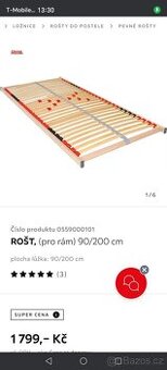 NOVÉ ROŠTY 2x 90x200