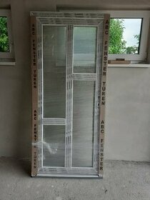 Vchodové plastové dveře 95x205 bílá/nové