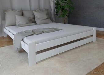 Nová postel MASIV BOROVICE bílá 160x200cm + rošt