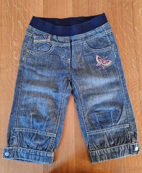 Dívčí letní riflové 3/4 kalhoty C&A vel. 116