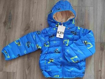 Zimní chlapecká bunda s bagry nová