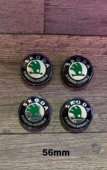 Originální středové krytky logo/znak ŠKODA