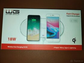 WG Fast charger bezdrátová nabíječka na 2 telefony