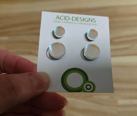 Acid designs 2x náušnice circle zrcadlové duhové - 1