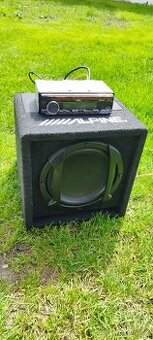 Alpine subwoofer + rádio