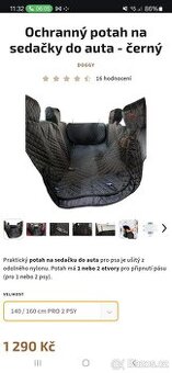 Ochranný potah na sedačky do auta Happydog - 1
