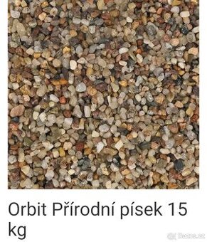 Nový pěkný přírodně zbarvený písek do akvária 2x15kg