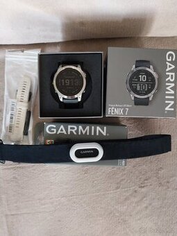 Garmin fenix 7 Glass silver + hrudni pás HRM PRO Plus