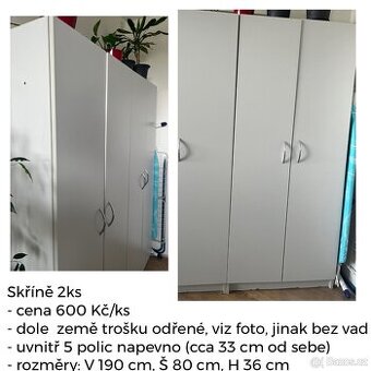 REZERVACE 2x skříň