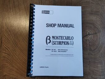 Lancia Beta Montecarlo dílenská příručka AJ
