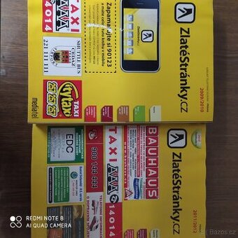 Zlaté stránky telefonní seznam Praha, Brno