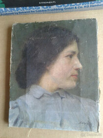 Dívka -  olejomalba na plátně 1904 - 1