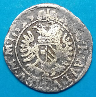 Stříbrná mince r. 1635 Ferdinand II.