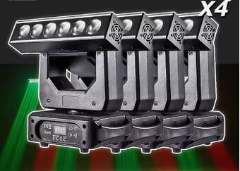 4 otočné hlavy 6x20W RGBW, záruka