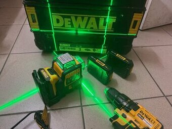 Aku Set deWALT dcd777+dce089g 3x360° laser zelený