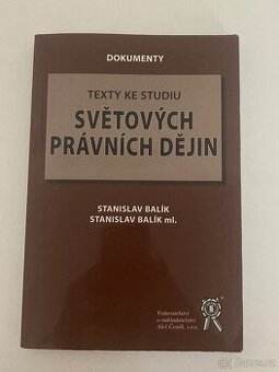 Texty je studiu světových právních dejin - 1