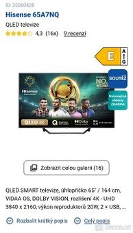 Qled televize Hisense