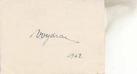 Autogram Václav Vydra ml.