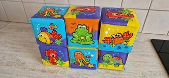 Měkké pěnové kostky Playgro – 6 ks (+ 2 navíc z jiné sady)