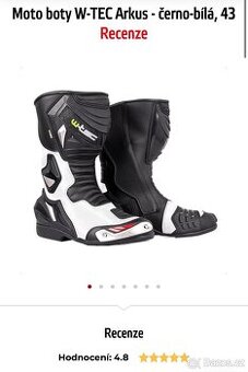 Moto boty W-TEC Arkus - cerno-bilá, 43