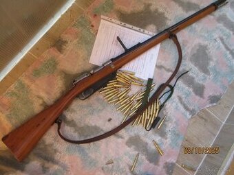 Puška Gewehr 1888 LOEWE BERLIN , náboje , TORMENTACE , , ře