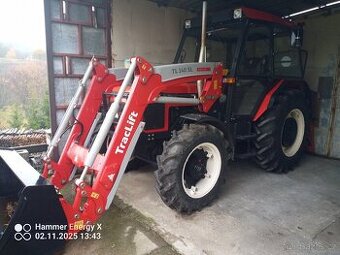 Zetor 4340 s čelním nakladačem.