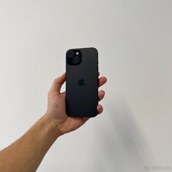 APPLE IPHONE 15 128GB-ČERNÝ 99% BATERIE,ZÁRUKA
