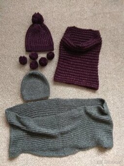 Nové dámské pletené sety Avon -čepice, kruhová šála/nákrčník
