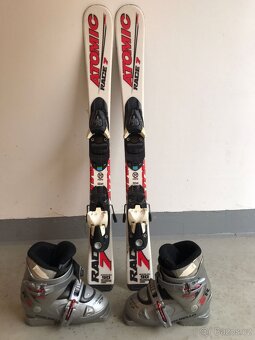 Dětské lyže 90 a lyžařské boty 30.5