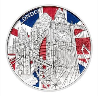 Stříbrná mince Cesta kolem světa - Londýn stand
