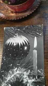 Retro Vánoční pohlednice  Československo