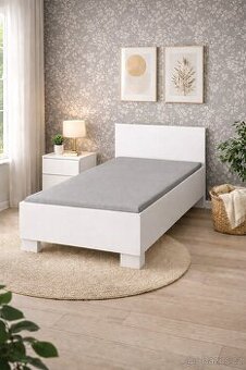 Postel jednolůžko komplet s matrací a roštem NOVÉ