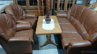 Kožená sedací souprava 3+1+1