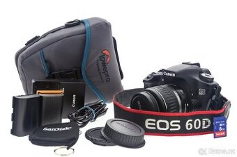 Zrcadlovka Canon 60D + 18-55mm + příslušenství