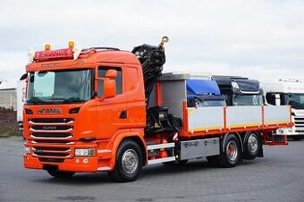 Scania G410 6x2 - valník s hydraulickou rukou
