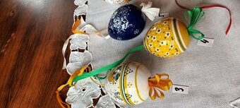 Porcelánové kraslice velké 9 cm a Dozička ve stejném dekoru