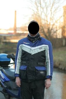 Zánovní textilní bunda na motorku, na skútr, vel. M