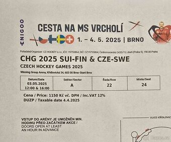 Česko : Švédsko 3.5.2025