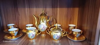 Pozlacený porcelán a německý porcelán.