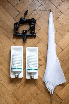 Daylight světlo + žárovky + deštník