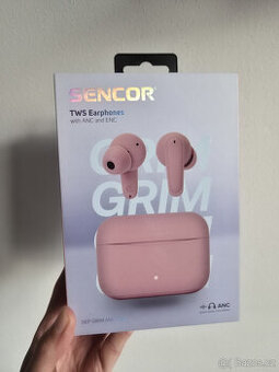 Sluchátka Sencor SEP GRIM ANC TWS Rose