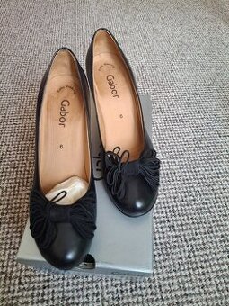 Černé kožené lodičky vel. 6