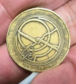 20 Kč – pamětní mince Rok 2000 (Orloj)